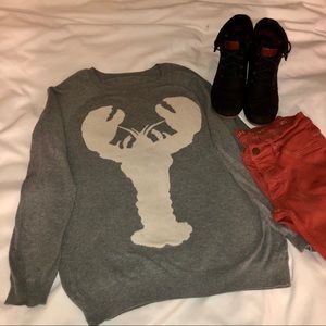 Gray Lobsters Sweater